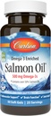 Carlson Salmon Oil, 500mg Omega-3s, Wild-Caught Nórsky rybí olej, Udržateľne Zdroj, 50 Softgels