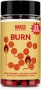 NAKED Metabolizmus Booster & Thermogenický spaľovač tukov pre mužov a ženy - Tabletky na chudnutie pre ženy - Belly Fat Burner so zlatou štandardnou klinickou skúškou - Apetite Potlačidlo pre chudnutie pre ženy