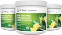 Dr. Berg's Raw Wheatgrass Juice Powder (60 Servings) - USDA Certified Organic Wheatgrass Powder w/ Chlorofyl, Trace Minerals & Natural Enzymes - Ultra- Concentrated - Lemon Flavor w/ Stevia 3 Balenie