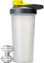 Mr. Pen- Shaker Fľaše pre proteínové zmesi s Twist Cap, 28 oz, Gray/Yellow, Protein Shaker Fľaša s Whisk guľou