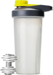 Mr. Pen- Shaker Fľaše pre proteínové zmesi s Twist Cap, 28 oz, Gray/Yellow, Protein Shaker Fľaša s Whisk guľou