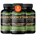 Gade Nutrition Quercetin s vitamínom C, zinkom a štípacou žihľavou - žihľavka Quercetin - Quercetin 500 mg - Quercetin s hypromelínom - zinok Quercetin + vitamín D3-360 Veggie Caps - 6 mesiacov dodávky