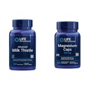 Life Extension Advanced Milk Thitle 120 Softgels and Magnézium 500mg Kapsule od Life Health, Detox Support, Heart Health, and Healthy Bones