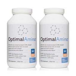 OptimalAmino Tablets Fitness Bundle (600 Count) | 99% Utilized Essential Amino Acids (EAA) Supplement | Increase Muscle Recovery, BCAA Protein Pre/Post Workout, NSF Certified for Sport® Certified