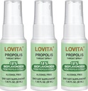 LOVITA Bee Propolis Troat Spray 250mg, Bee Propolis Extract s 18% Bioflavonoidy, Antioxidant bez alkoholu, Immune Support & Sore Throat Relief, Gluten-Free, Non-GMO, 1 Fl Oz, 90 Day Supply