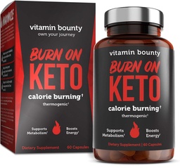 Vitamín Bounty spáliť na termogénnej Keto spaľovač tuku pre mužov a ženy - Chudnutie doplnok s malinová Ketóny - metabolizmus Booster, energetické pilulky, chuť k jedlu Potlačovač - 60 Kapsule