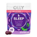OLLY sleep Gummy, 3 mg melatonínu, L-teanínu, harmančeka a citrónového balzamu, Blackberry flavor, 30-dňová zásoba - 60 grófov