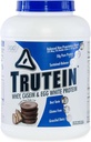 Telová výživa Trutein prášok s vysokým obsahom bielkovín: 45% srsť, 45% Casein, 10% Vaječný biely proteín Shake Mix, Gluten-free, Nízky sodík, Nízkokarb Protein Supplement pre mužov a ženy, Čokoládové arašidové maslo, 4lb