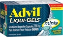 Advil Liqui-Gels Minis Bolesť Reliever a horúčka Redukcia, Bolesť Medicína pre dospelých s Ibuprofen 200 mg pre úľavu od bolesti - 80 Tekuté naplnené kapsuly