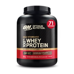 Optimálna výživa Gold Standard 100% Srvátkový proteín prášok, Extrémne mlieko čokoláda, 5 libier (Backaging May Vary)