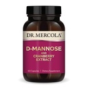 Dr. Mercola D-Mannose and Cranberry Extract, 30 Servings (60 kapsúl), Dietary Supplement, Supports Urinary Tract Health, Non-GMO