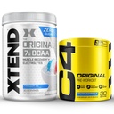 Cellucor Pre Cvičenie & BCAA Bundle, C4 Originálny pred Cvičením prášok, mrazené bomby, 30 Servírovanie + XTEND BCAA Powder, Freedom Ice, 30 Servings