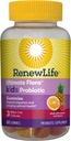Renew Life Kids Probiotické Gummies, Denné doplnok podporuje celkové zdravie a optimálna trávenie, Mliečne a sójové zadarmo, 3 miliardy CFU, 60 Počet