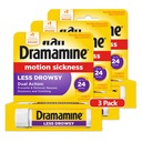 Dramamine Po celý deň Menej Drowsy, Motion Disease Relief, 8 Počet, 3 Balenie