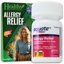 Zdravý prebytok ® Vital Volumes Tipy Karta & Equate Alergie Relief Difenhydramín HCL, 25 mg 100 tabliet Bundle