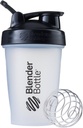 BlenderBottle Classic fľaša Shaket ideálne pre proteínové Shake a pre cvičenie, 20-Ounce, jasné/čierne