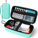 Astma Inhaler Case, Prenosný rozprašovač Organizátor, Travel-Ready s mesh Pocket, Dvojité zipsy, Silikónová rukoväť, Deti a dospelí, Štýlová zelená