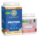 Sunwarrior WarriorBlend Vanilla Protein Powder 32 Slúži & Creatin pre ženy Berry Lemonade 50 Slúži