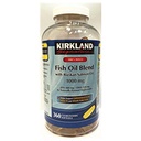 Kirkland Signature 100% Wild Fish Oil Blend with Wild Aljašský lososový olej 180 EPA 120 DHA 1000mg - 360 Enteric Softgels