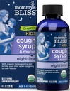 Momy's Bliss Organic Kids Cough Sirup & Muscus Relief for Night Time, Agave & Honey, Ivy Leaf, Zinok, Vitamín C, +Herbal Nighttime Blend, 4 Fl z