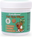 CuteBone Pet Očné utierky 120 Gróf - Jemné a upokojujúce oči Čistiace utierky pre psov a mačky, odstraňuje špina, Tear Stains, a Debris, zabraňuje očné infekcie, prírodné zložky, bezpečné a jednoduché použitie