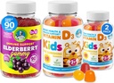 Vitamín D Gummy a bazové Gumičky - Imunita Mega Boost pre deti a dospelých - Vegetariánska želatína bez imunitnej podpory Vitamíny pre deti