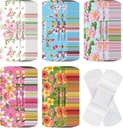 120 ks Textílie adhezíva Flexibilné pásy hromadne rozmanité tvary a vzory malé farebné pretty tkaniny pásy s Non Stick Pad 3 x 1 palec pre rezy rany mraky ženy [Floral]