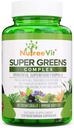 Supergreeny - Spirulina, Chlorella, Pšeničná tráva + Viac - Zelená zmes plná živín (90 kapsúl)