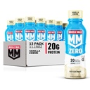 Svalové mlieko Zero Protein Shake, Vanilla Crème, 20g Protein, Zero Sugar, 100 kalórií, Vápnik, Vitamíny A, C & D, 4g Fiber, Energizing Snack, Workout Recovery, Packaging May Vary 11.16 Fl Oz (Pack of 12)