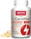Jarrow Formules L-karnitín 500 mg - 100 Veggie Licaps - Dôležitý kofaktor pre výrobu energie (ATP) z tukov - Vegan - Až 100 Servivné služby