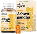 Wild & Organic Ashwagandha Gummies 2000mg - Mood Support Supplement w/Ashwagandha Root Extra sila - Prírodné Pokojné doplnky Gumies - 60 Vegan, Non-GMO Chews