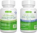 VESIsorb Ubichinol-QH + Zinkový komplex pre plodnosť, Fast-Acting Advanced CoQ10 100mg + 25mg oneskorený zinok od Igennus