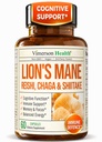 Lions Mane Supplement Kapsule - Huba Powder Blend s Lions Mane Powder, Turecko chvost, Shiitake Huby a viac. Focus & Energy Supplements for Mood & Immune Support. Non- GMO. 60 Vegánske kapsuly