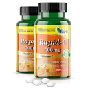 America Medic & Science Rapid-C 500mg Vitamín C Supplement (2 balenia po 100 tabliet) Energy Booster, Daily Immune System Support, Antioxidant 
