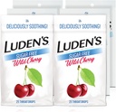 Luden's Sugar Free Wild Cherry Throat Drops, Sore Throat Relief, 25 gróf (6 balení)