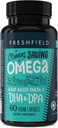 Ocean Saving Omega, Algae Omega 3, DHA Supplement, 2-Month Supply, Trvalo dostupné, Najvyššie hladiny DHA na kapsulu (440 mg), w/DPA