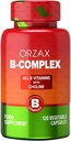ORZAX vitamín B komplex doplnok pre ženy a mužov s cholín, Inozitol - vyvážený energetický metabolizmus - Immune & Nerve zdravie (120 Veg kapsuly)