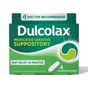 Dulcolax Stimulant Laxatívne medikované domnienky, predvídateľná a účinná úľava od zápcha, Bisakodyl 10 mg, 4 hodnoty