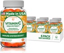 Lunakai vitamín C Gumies pre dospelých a deti - Organické VIT C Vegan Žuvacie Gumové vitamíny - 250 mg dospelí, deti, batoľa žuvačky - 6 balenia