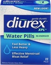 Diurex XPL Re-energizujúce vodné pilulky - Reliéve Bloating & Únava - 22 Počet