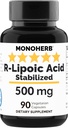 Kyselina R-lipoová 500 mg - 90 Veg kapsúl - stabilizovaná kyselina R-alfa-lipoová