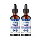 LIKVIDNÁ HEALTH Spánok Dobre tekutý Melatonín, L-theanine Supplement Natural Sleep Aid, Fall Asleep Faster, Stay Asleep longer - USA Made, Vegan, Sugar Free, Drug Free, non-GMO sleep Spray Drops (2 balenia)