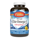 Carlson Elite Omega-3 Gems, 1600mg Omega-3s s EPA & DHA, Wild-Caught Nórsky rybí olej, citrónová aróma, 90 Softgels