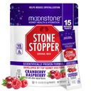Moonstone Stone Stopper Drink Mix, Cranberry Malinová, Obličkový kameň Prevencia, Vápnik Oxalát Protector, vyvinutý urológmi na zlepšenie hydratácie a podporu zdravia obličiek, 15 dní dodávky