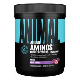 Živočíšne šťavnaté aminokyseliny - BCAA Powder EAA Matrix Plus Hydratácia s elektrolytmi a morskou soľou Kedykoľvek zotavenie a lepší výkon, Hroznová chuť, 30 porcií