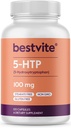 BESTVITE 5- HTP 100 mg (120 kapsúl) - No Stearates - No Flow Agents - Non GMO - Gluten Free