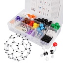 Molekulárna modelka Kit, 444 Pcs Organic Molecular Chemistry Set, Atom Element Model Kit for Learsons in Chemistry, Molecular Structures Building Set, Ochem Science Gift for Učitelia a študenti