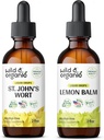 Divoký a organický ľubovník bodkovaný Tinktúra 2 fl oz a citrónový balm Tinktúra 2 fl oz