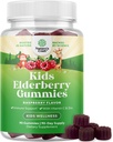 Príroda Remeslo Sambucus bazové Gummy pre deti zdravie - Delicious Black Elderberry Gummy so zinkom a vitamínom C pre deti Imunita podpora - Želatína a lepok zadarmo non-GMO Imunity Podpora 90