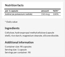 Draslík jodid 150 μg v kapsule - 90 Vegan Kapsule - 3 mesiace Zásoba - od Optimal Gland Funkcia a energetický metabolizmus - Diet Supplement by Apollo Hegemony